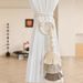 Simple Tiebacks Adjustable Tassel Rope Ring Decoration Sheer Storage Tie Curtain Buckle_maomaolike.com