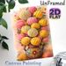 Pastel Pumpkin Bouquet Painting Poster, Soft-toned Watercolor Style Poster, Vibrant Striped Pumpkins In Ornate Floral Vase, Warm Cozy Decor For Living_maomaolike.com