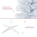 7' Snow Flocked Artificial Pencil Christmas Tree, Slim Xmas Tree With Realistic Branches And Plastic Base Stand For Indoor Decoration, White_maomaolike.com