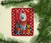 American Eskimo Holiday Christmas Porcelain Ornament Christmas Tree Hanging Decorations For Home Christmas Holiday, Rectangle, Gift, Multicolor_maomaolike.com