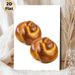 Braided Bread Painting Poster, Glossy Warm-toned Realistic Food Poster, Appetizing Culinary Decor Ideal For Kitchen And Dining Room_maomaolike.com