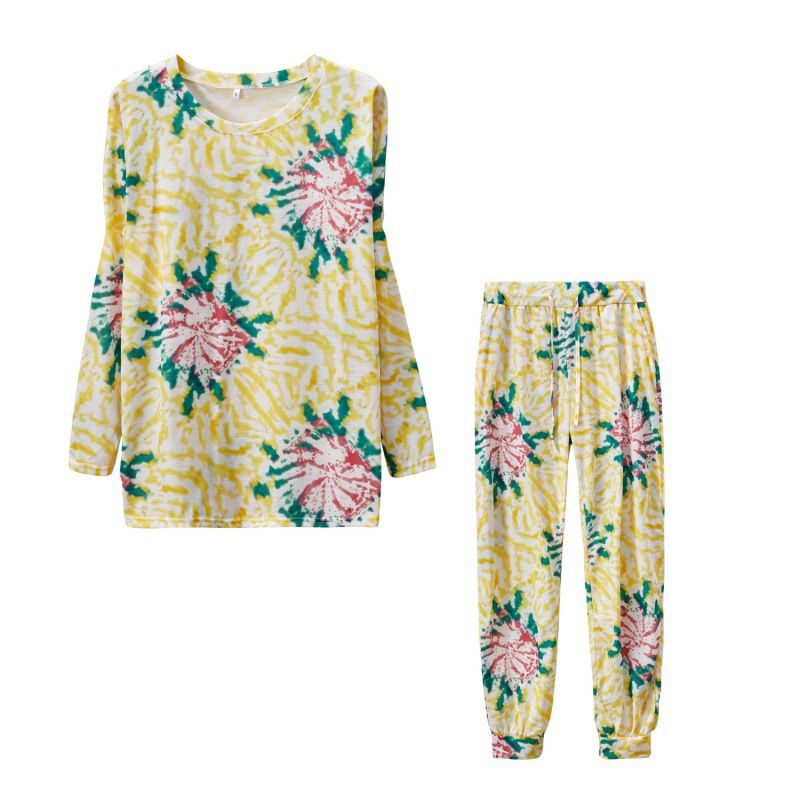 Women's Clothing autumn and winter printed casual long sleeved women's sports suit_maomaolike.com