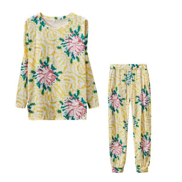 Women's Clothing autumn and winter printed casual long sleeved women's sports suit_maomaolike.com