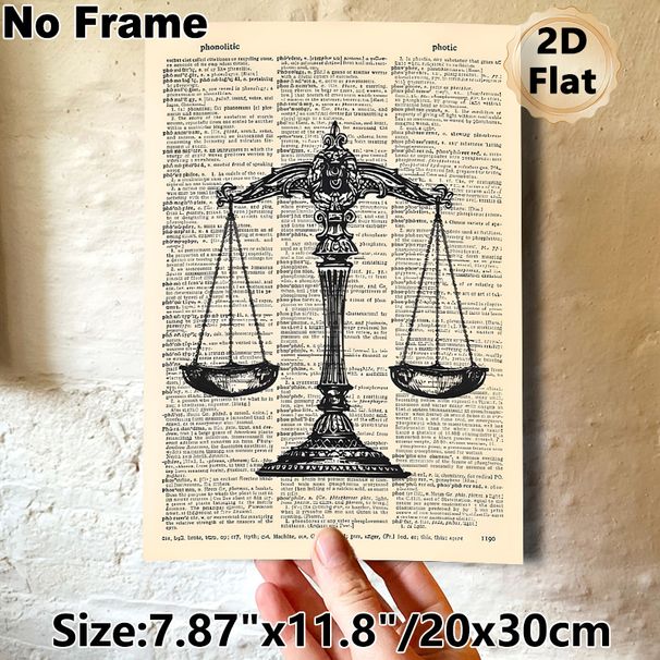 Ornate Lamp On Vintage Dictionary Page Painting Poster, Intricate Black & White Typographic Art Poster, Literary-themed Decor Ideal For Home Office_maomaolike.com