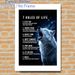 7 Rules Of Life Wolf Themed Motivational Painting Poster, Mysterious Starry Night Howling Wolf Poster, Inspirational Life Rules Decor For Home Office_maomaolike.com
