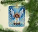 Chocolate Poodle My Angel Porcelain Ornament Christmas Tree Hanging Decorations For Home Christmas Holiday, Rectangle, Gift, Multicolor_maomaolike.com