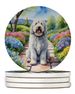 Komondor Spring Path Large Sandstone Coasters Pack Of 4 Absorbent Round Coasters Decor Gifts For Men Or Women, 4 In, Multicolor_maomaolike.com