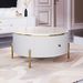 Modern Round Coffee Table With 2 Large Drawers Storage Accent Table(31.5'')_maomaolike.com