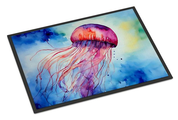 Jellyfish Doormat Front Door Mat Indoor Outdoor Rugs For Entryway, Non Slip Washable Low Pile, 24H X 36W_maomaolike.com