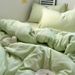 Super Skin-Friendly Solid Color Mixed Washed Cotton Four-Piece Soft And Cozy Naked Sleep Set Duvet Cover Bed Sheet Factory Wholesa_maomaolike.com