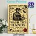 Plague Doctor Themed Painting Poster, Vintage Engraved Style Poster, Retro Hand-washing Reminder, Ideal For Bathroom_maomaolike.com