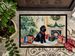 Black Russian Terrier Cozy Christmas Doormat Front Door Mat Indoor Outdoor Rugs For Entryway, Non Slip Washable Low Pile, 24H X 36W_maomaolike.com