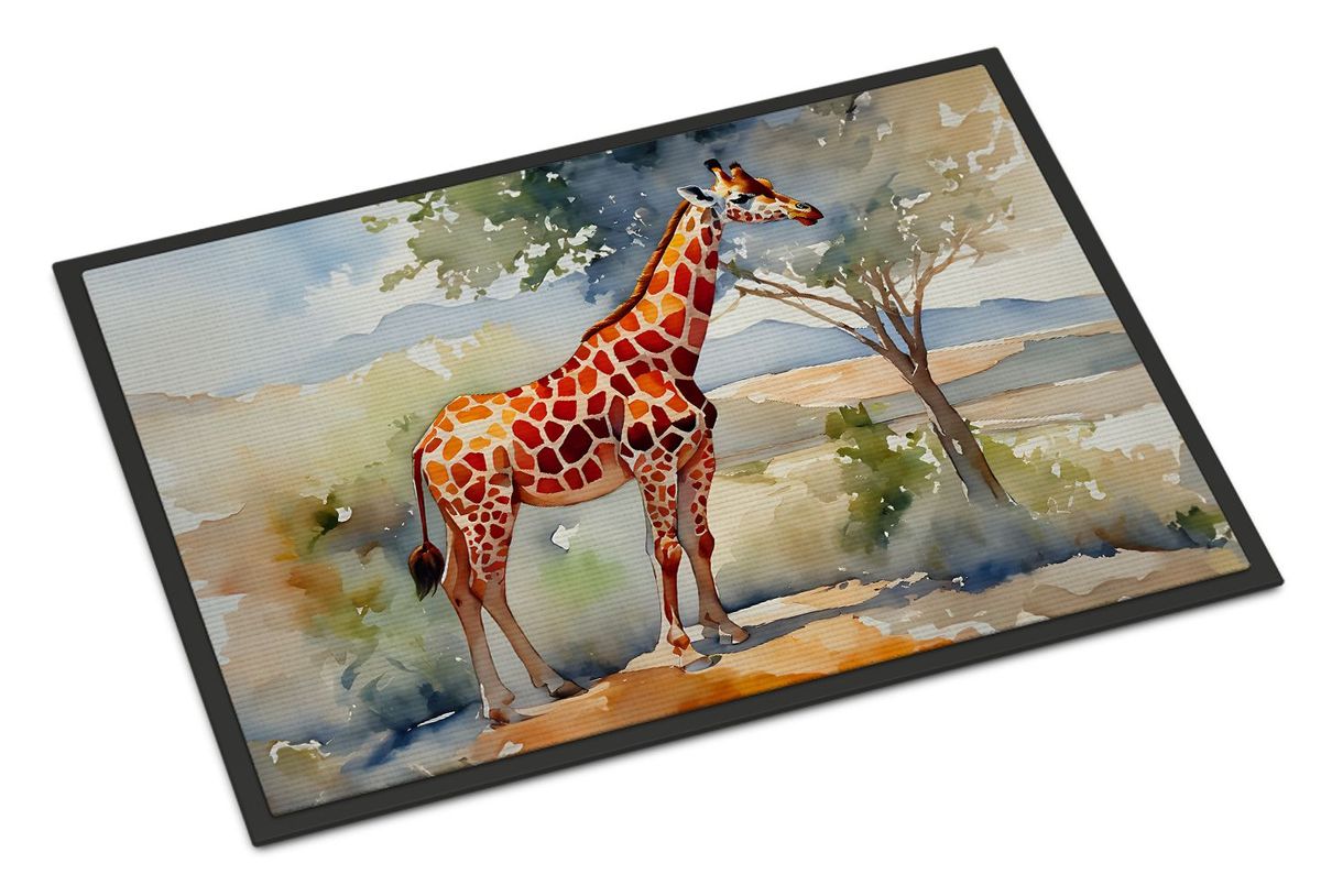 Giraffe Doormat Front Door Mat Indoor Outdoor Rugs For Entryway, Non Slip Washable Low Pile, 24H X 36W_maomaolike.com
