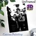 Muscular Tattooed Men Painting Poster, Monochrome Bold Portrait Poster, Edgy Dynamic Design Brings Striking Vibe, Ideal For Gym, Living Room Wall_maomaolike.com