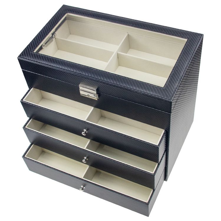 Unisex Glasses storage box multi layer sunglasses storage box glasses collection box home display box leather glasses box plaything_maomaolike.com