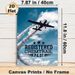 Chemtrail Pilot Aircraft Painting Poster, Retro Twin-engine Plane With Smoke Trails In Blue Sky Poster, Stylish Aviation-themed Decor Ideal For Home_maomaolike.com