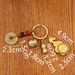 Brass Five Emperors Coin Keychain Gourd Wealth Gathering Hundred Blessings Small Cylinder Retro Style Zodiac Snake Pendant Rotatab_maomaolike.com
