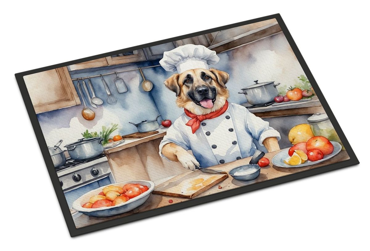 Anatolian Shepherd The Chef Doormat Front Door Mat Indoor Outdoor Rugs For Entryway, Non Slip Washable Low Pile, 24H X 36W_maomaolike.com