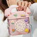 400ML Telephone Shape Plastic Water For Girls Kawaii Straw Bottle With Sticker Strap Children Outdoor Kettle_maomaolike.com