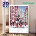 Bayonne Festival Parade Painting Poster, Vibrant Flat-style Festive Street Scene Poster, Captures Lively Holiday Gathering Atmosphere, Ideal For Home_maomaolike.com