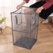 New Foldable Nordic Style Collapsible Laundry Basket, Breathable See-through Mesh Storage Bag For Toys And Clothes_maomaolike.com