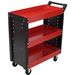 3 Tier Rolling Tool Cart On Wheels,Heavy Duty Utility Tool Cart With Pegboard For Repair Shop, Garage, Warehouse,Red_maomaolike.com