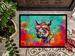 Hippie Animal Rhinoceros Doormat Front Door Mat Indoor Outdoor Rugs For Entryway, Non Slip Washable Low Pile, 24H X 36W_maomaolike.com