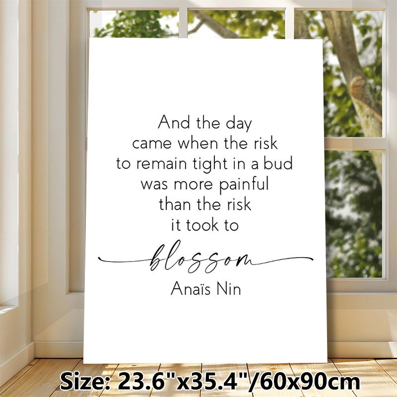 Inspirational Quote Painting Poster, Minimalist Black & White Typographic Poster, Thought-provoking Growth-focused Motivational Message, Ideal For_maomaolike.com