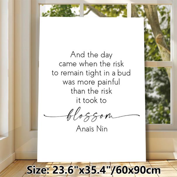 Inspirational Quote Painting Poster, Minimalist Black & White Typographic Poster, Thought-provoking Growth-focused Motivational Message, Ideal For_maomaolike.com
