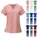 Women's beauty salon work clothes operating room scrub suit hand washing clothes short-sleeved doctor elastic scrub suit_maomaolike.com
