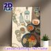 Korean Cuisine & Soju Painting Poster, Warm-toned Illustrated Food Scene Poster, Appealing Culinary Artwork Ideal For Restaurant And Kitchen Dining_maomaolike.com