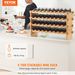 VEVOR 36 Bottle Stackable Modular Wine Rack Bamboo Wood Display Shelf 4-Tier_maomaolike.com