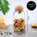 Household Five Grains Sealed Food Spice Square High Borosilicate Glass Storage Jar_maomaolike.com