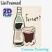 Fernet Themed Painting Poster, Minimalist Hand-drawn Wine Bottle & Iced Glass Poster, Stylish Beverage-themed Decor Ideal For Home Bar, Kitchen Or_maomaolike.com