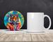Hippie Animal Bengal Tiger Large Sandstone Coasters Pack Of 4 Absorbent Round Coasters Decor Gifts For Men Or Women, 4 In, Multicolor_maomaolike.com