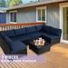 7-Piece Outdoor Patio Furniture Sets, All-Weather Wicker Rattan Sectional Sofa, Modern Glass Coffee Table And Washable Seat Cushion_maomaolike.com