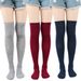 Unisex Solid color over knee socks Student long socks Dance socks Ladies show Sock Dance party high socks_maomaolike.com