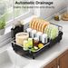 SAYZH Expandable Dish Drying Rack For Small Kitchen Counter, Black_maomaolike.com