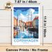 Copenhagen Harbor Themed Painting Poster, Vibrant Retro Style Poster, Scenic Waterfront With Colorful Buildings And Sailboats, Adds Charming Coastal_maomaolike.com