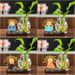 Creative Internet Celebrity Resin Craft Four No Monk Green Radish Hydroponic Vase Living Room Office Desk Home_maomaolike.com