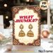 Indian Jhumka Earrings Painting Poster, Vintage Ethnic Embroidered Framed Poster, "What Jhumka?" Text With Ornate Gold Jhumka Earrings, Cultural_maomaolike.com