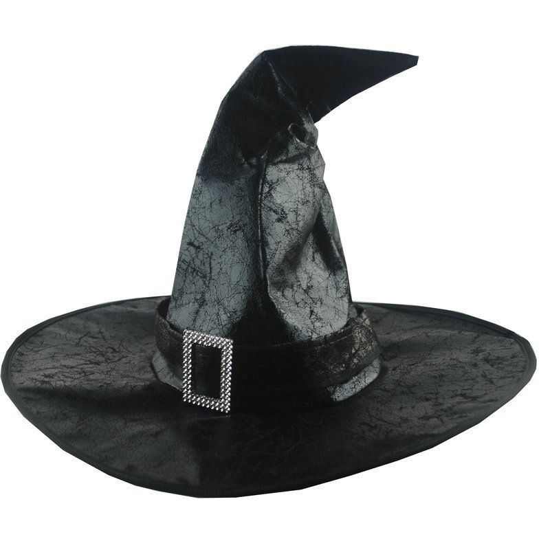 Unisex Halloween witch hat props wizard hat props black pointed wizard hat_maomaolike.com