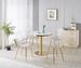 31.5inch Mid-Century Modern Pedestal Table, Multi-Functional Dining Table For 4-6 People & Large Coffee Table, White MDF Top For Living Room, Kitchen, Office_maomaolike.com