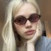 Unisex Small oval frame bookish sunglasses Fashion sunglasses Women's high sense sunglasses_maomaolike.com