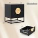 Modern Mid Century Fluted Nightstand With 2 Drawers And Pine Wood Handles For Bedroom_maomaolike.com