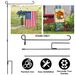 Garden Flag Stand Flagpole Weatherproof Wrought Iron Coated Yard Flag Holder For Yard Flag Party Banner Fits 11.8x17.7in Flag_maomaolike.com
