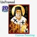 Saint Nektarios Orthodox Religious Painting Poster, Traditional Gilded Icon Style Poster, Serene Spiritual Decor Piece, Suitable For Home Prayer Areas_maomaolike.com