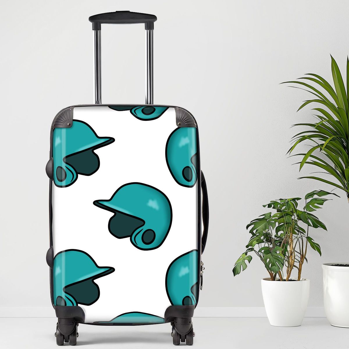 Helmet Luggage, 20/24/28 Inch Luggage, Carry-On, Custom Luggage, Luggage Set, Suitcase, Travel, Vacation, Cabin Suitcase, Custom Suitcase, Personalized Luggage_maomaolike.com