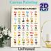 German Alphabet Painting Poster, Vibrant Colorful Illustrated Poster, Educational Design With Bilingual Labels & Matching Visuals For German Learning_maomaolike.com