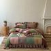 Wholesale Korean Style Soft Double Layer Crinkle Gauze All 4-Piece Vintage Spliced Plaid Ruffled Pure Cotton Four-Piece Set_maomaolike.com
